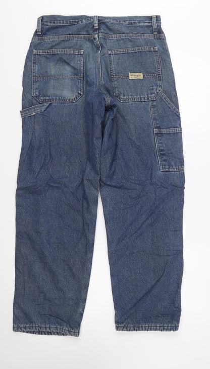 Wrangler Men's Blue Straight Denim Jeans 30x32 Regular Fit