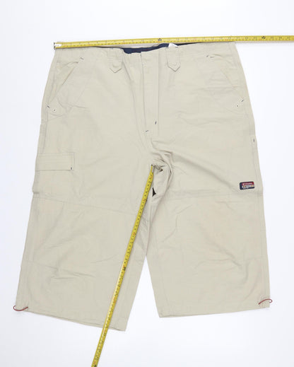 Columbia Men's Beige Cargo Shorts Size 38 Cotton Blend Outdoor