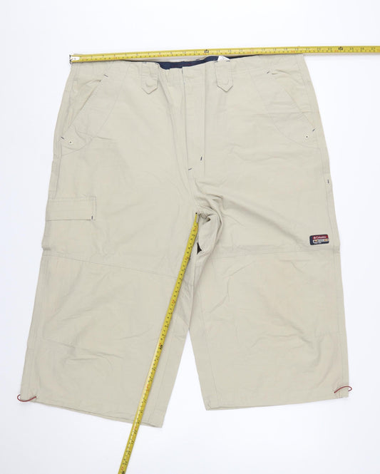 Columbia Men's Beige Cargo Shorts Size 38 Cotton Blend Outdoor