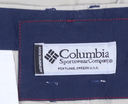 Columbia Men's Beige Cargo Shorts Size 38 Cotton Blend Outdoor