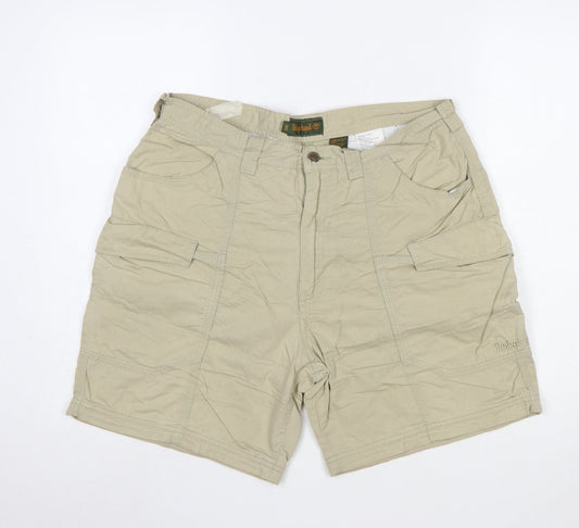 Timberland Men's Beige 36 Cargo Shorts Cotton Nylon Outdoor