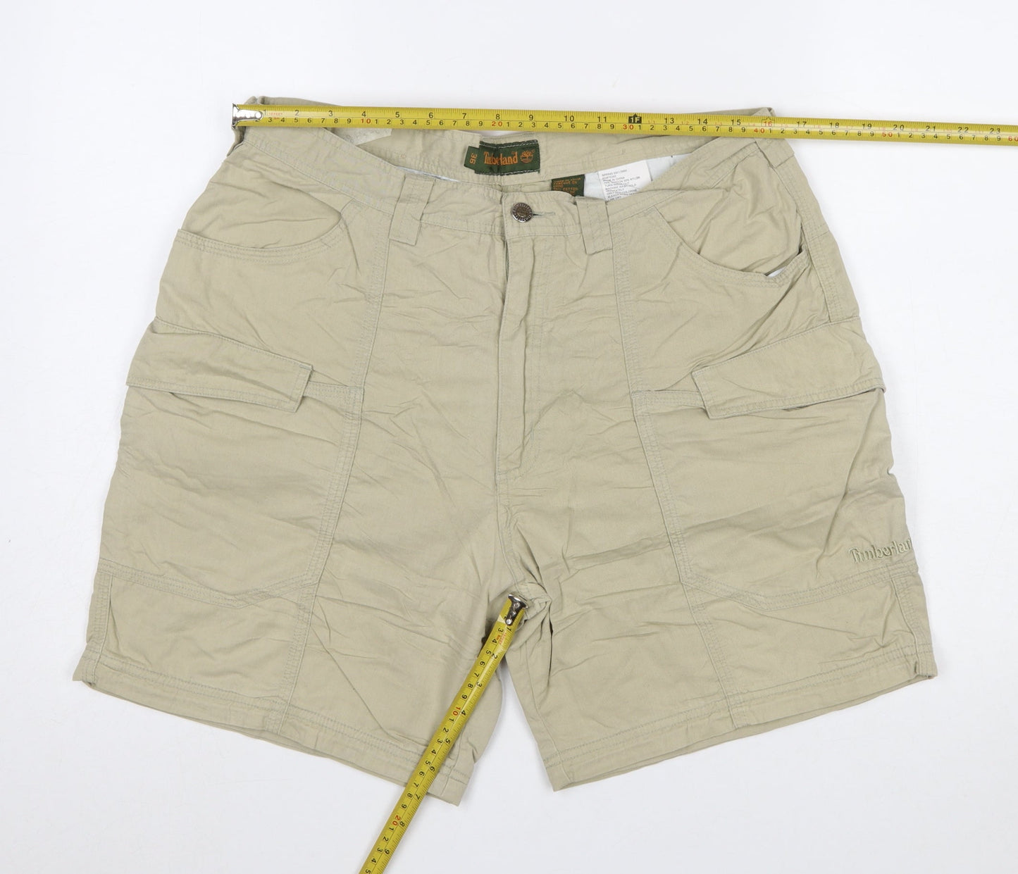 Timberland Men's Beige 36 Cargo Shorts Cotton Nylon Outdoor