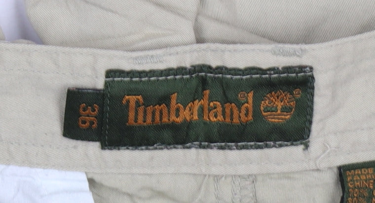 Timberland Men's Beige 36 Cargo Shorts Cotton Nylon Outdoor