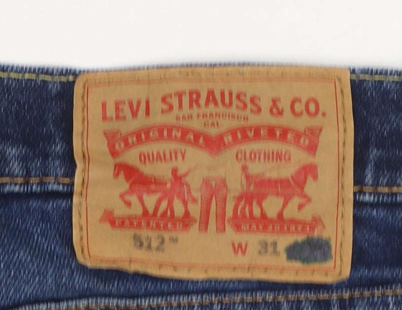 Levi’s 512 Men’s Blue 31x32 Straight Leg Stretch Denim Jeans