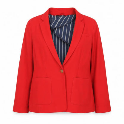 Next Women Red Tailoring Blazer Size 14 Single Breasted Jacket