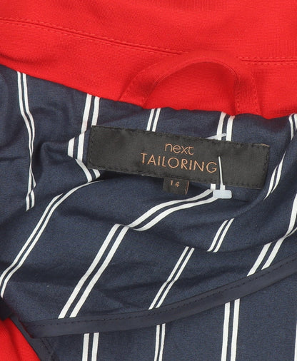 Next Women Red Tailoring Blazer Size 14 Single Breasted Jacket