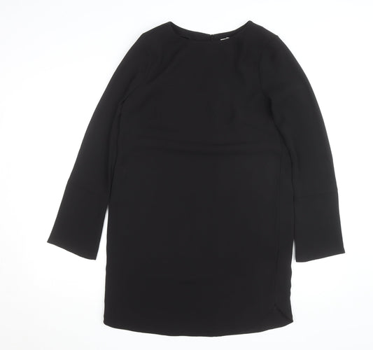 H&M Women’s Black Shift Dress Size 8 Long Sleeve Classic Workwear