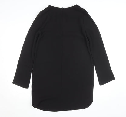 H&M Women’s Black Shift Dress Size 8 Long Sleeve Classic Workwear