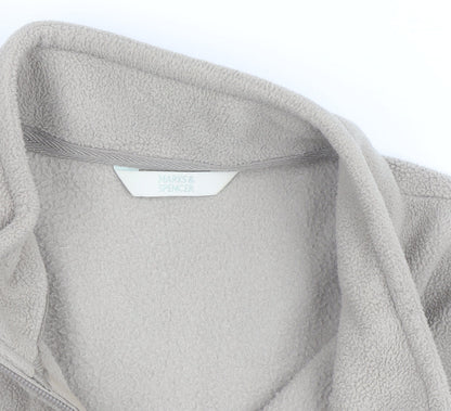Marks & Spencer Men's Beige Fleece Full Zip Vest Size L