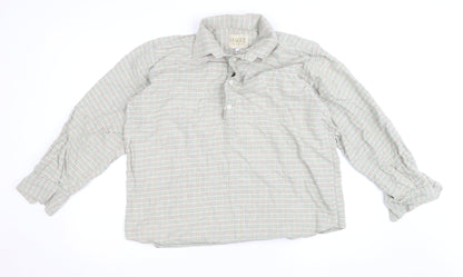 Magee Men’s Beige Check Cotton Long Sleeve Casual Shirt Size 40