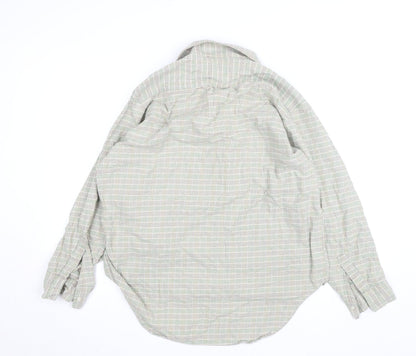 Magee Men’s Beige Check Cotton Long Sleeve Casual Shirt Size 40