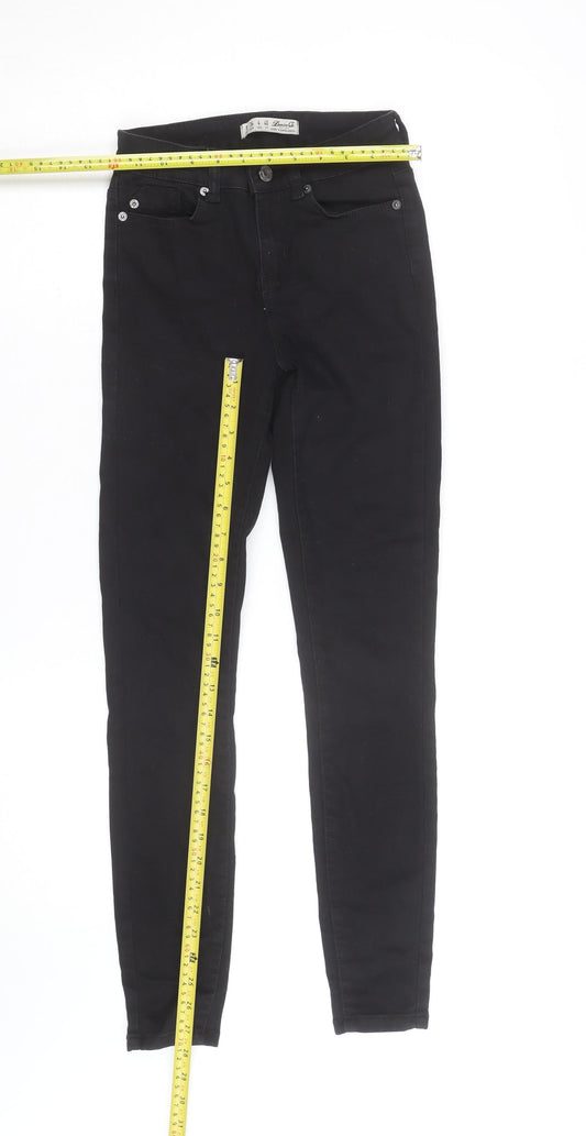 Denim & Co. Women's Black Skinny Jeans Size 8 Mid Rise Stretch Denim