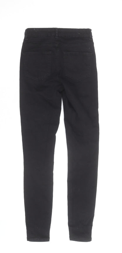 Denim & Co. Women's Black Skinny Jeans Size 8 Mid Rise Stretch Denim