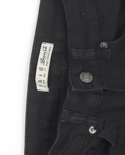 Denim & Co. Women's Black Skinny Jeans Size 8 Mid Rise Stretch Denim