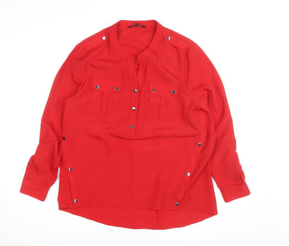 Star by Julien Macdonald Red Women's Size 12 Tunic Blouse