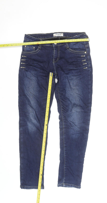 Seagull Women's Blue Skinny Stretch Denim Jeans Size 14