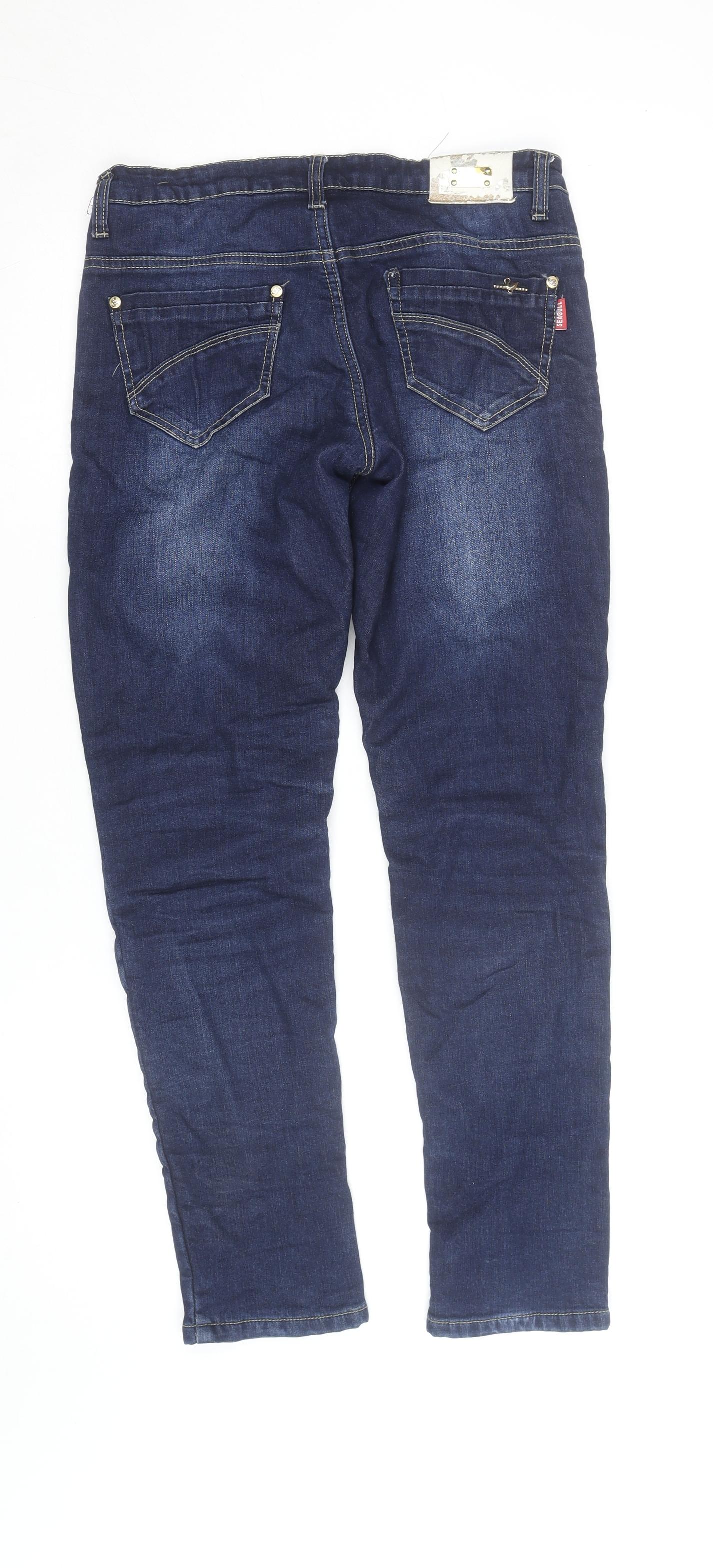 Seagull Women's Blue Skinny Stretch Denim Jeans Size 14