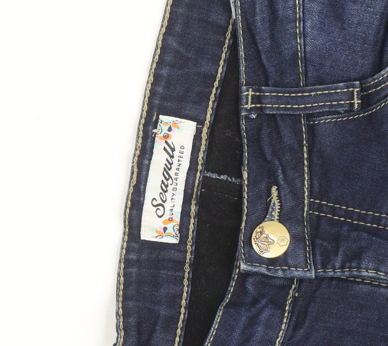 Seagull Women's Blue Skinny Stretch Denim Jeans Size 14