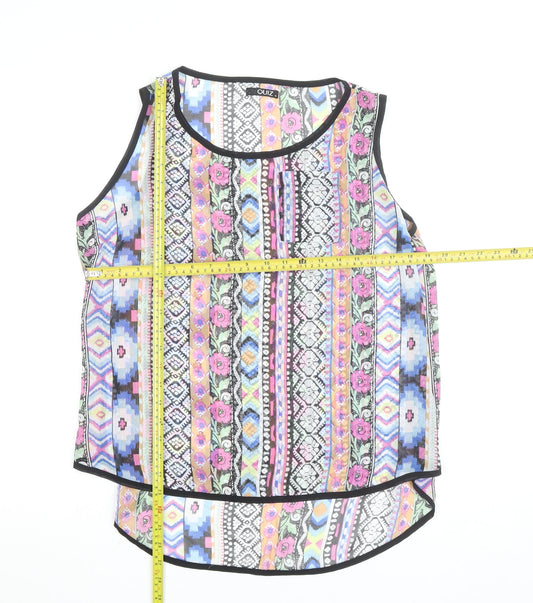 Quiz Womens Multicoloured Bohemian XL Sleeveless Camisole Top