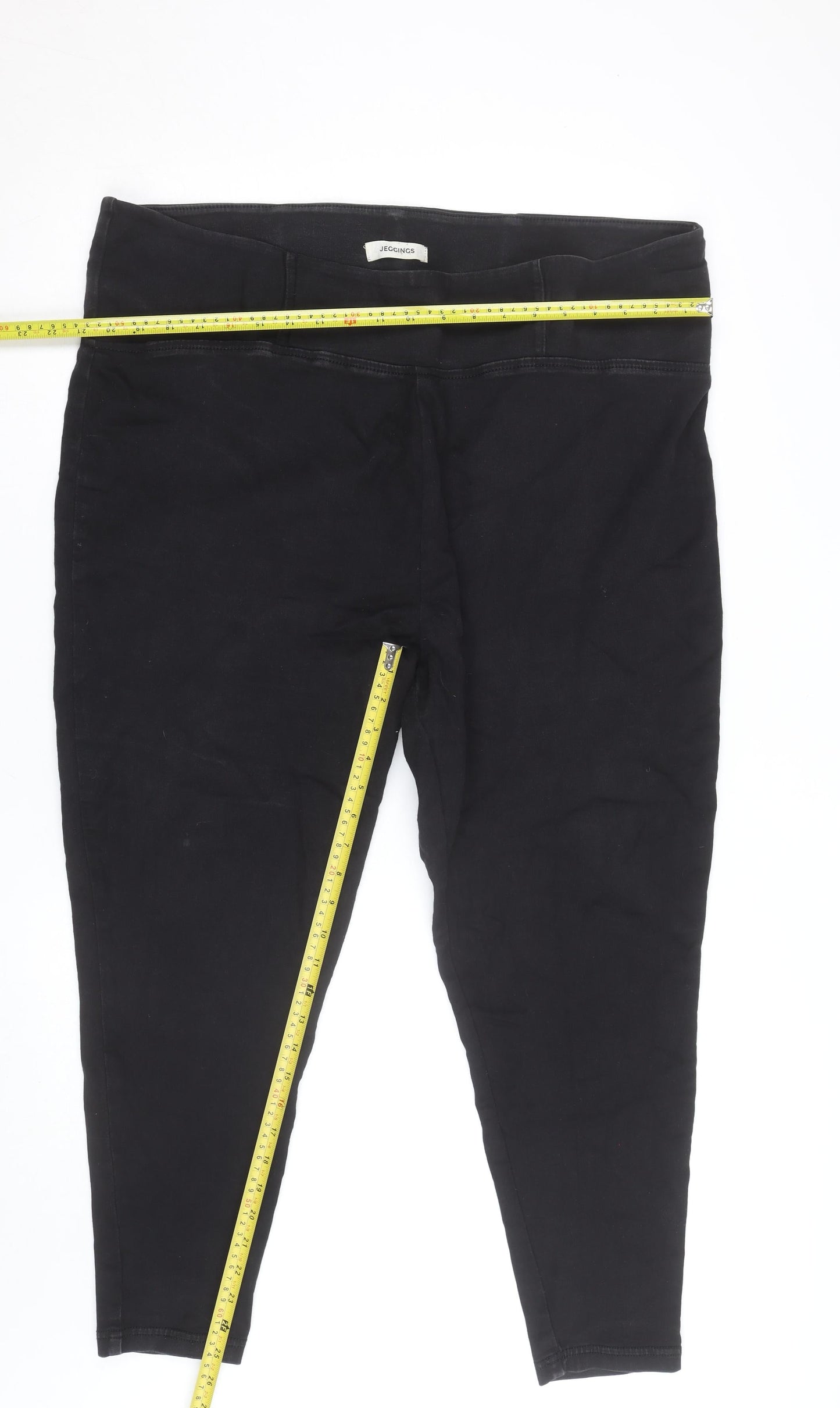 Marks and Spencer Women's Black Plus Size Jeggings 24 Stretch High Rise