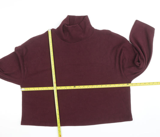 Dunnes Women’s Purple Roll Neck Long Sleeve Pullover Jumper L