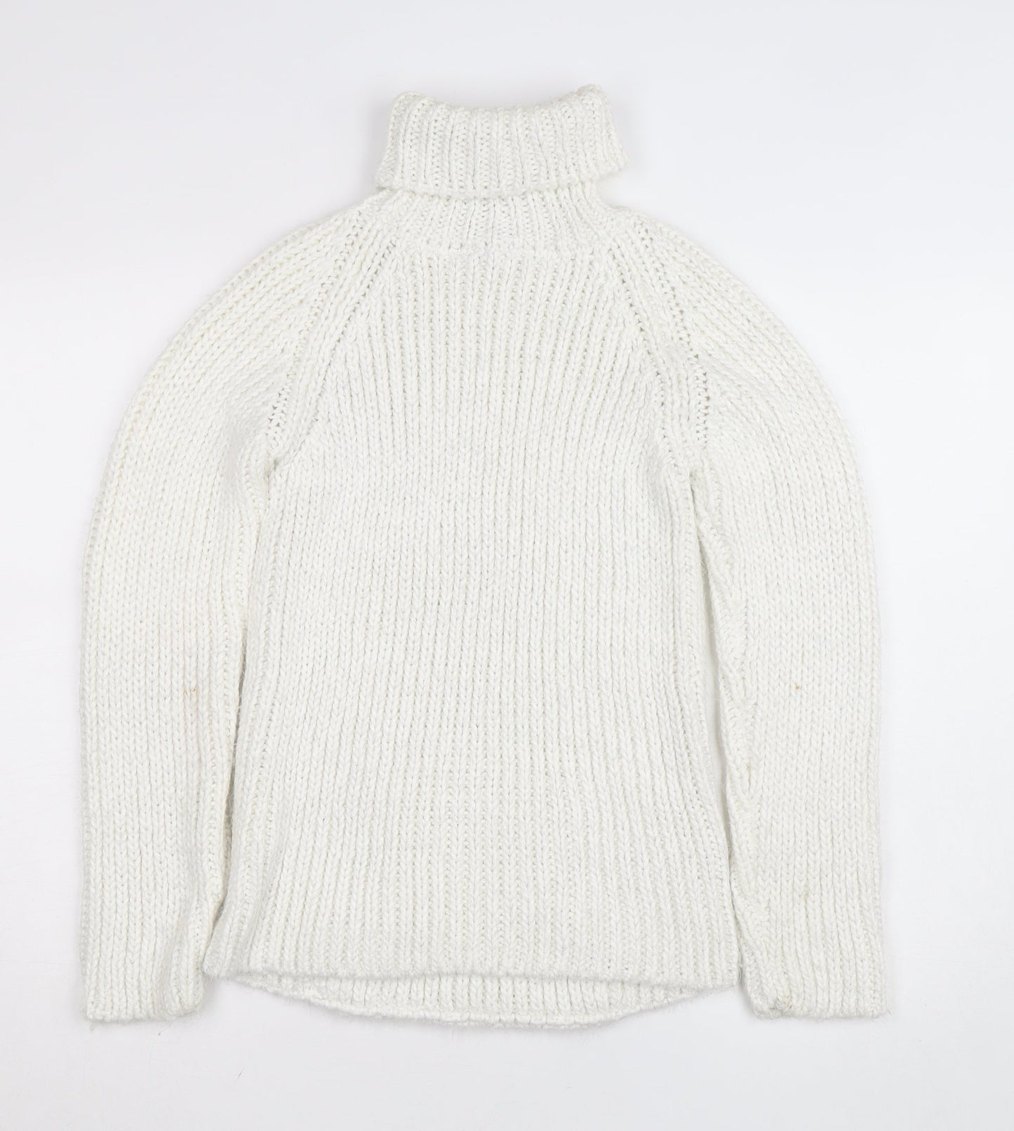 Roxy Women’s White Chunky Knit Roll Neck Jumper Size M