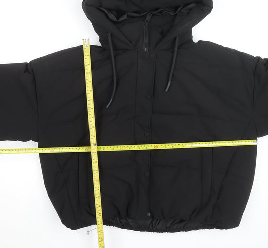 Primark Womens Black L Hooded Puffer Jacket Winter Coat