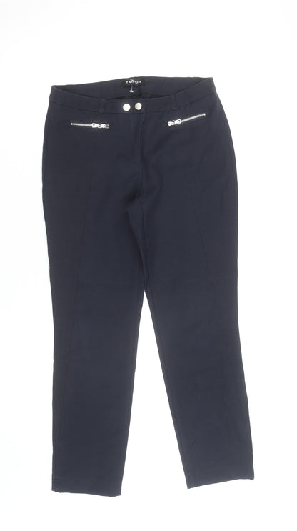 Taifun Women Blue Skinny Stretch Trousers Size 8 Slim Fit