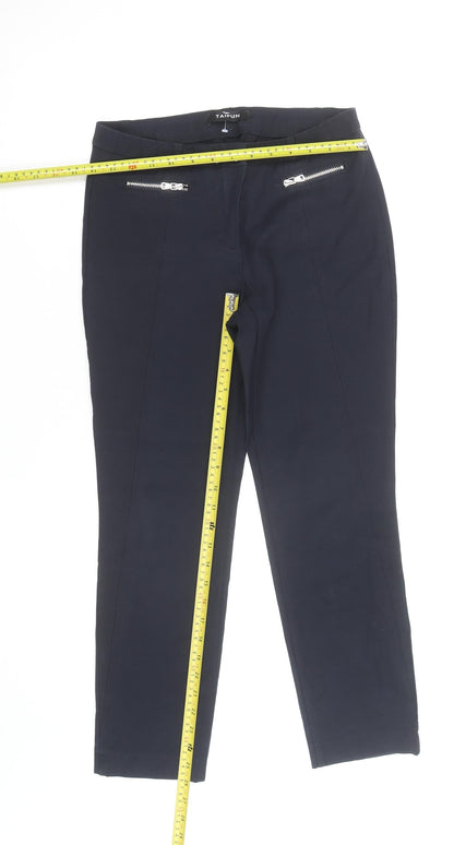 Taifun Women Blue Skinny Stretch Trousers Size 8 Slim Fit