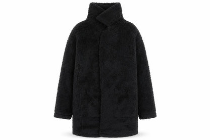 Forever 21 Women’s Black Fleece Long Coat Size M
