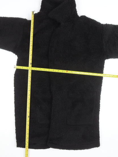 Forever 21 Women’s Black Fleece Long Coat Size M