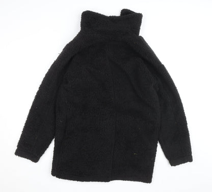 Forever 21 Women’s Black Fleece Long Coat Size M