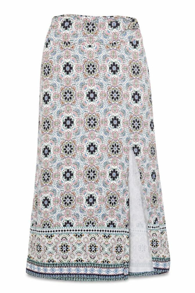 Artisan NY Women's Multicoloured Midi Wrap Cotton Skirt Size M