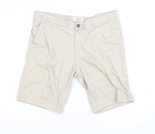 Jack & Jones Men’s Beige Chino Shorts XL Regular Fit