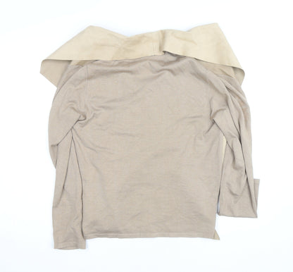 STAR by Julien Macdonald Women Beige Wool Blend Biker Jacket Size 14