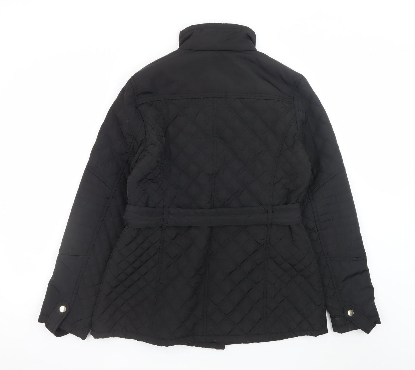St. Bernard for Dunnes Stores Womens Black Quilted Belted Jacket Size 14