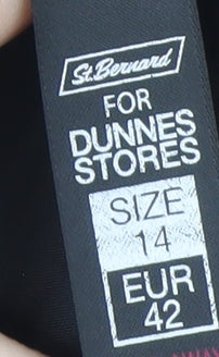 St. Bernard for Dunnes Stores Womens Black Quilted Belted Jacket Size 14