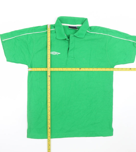 Umbro Men's Green Small Short Sleeve Sports Polo Shirt