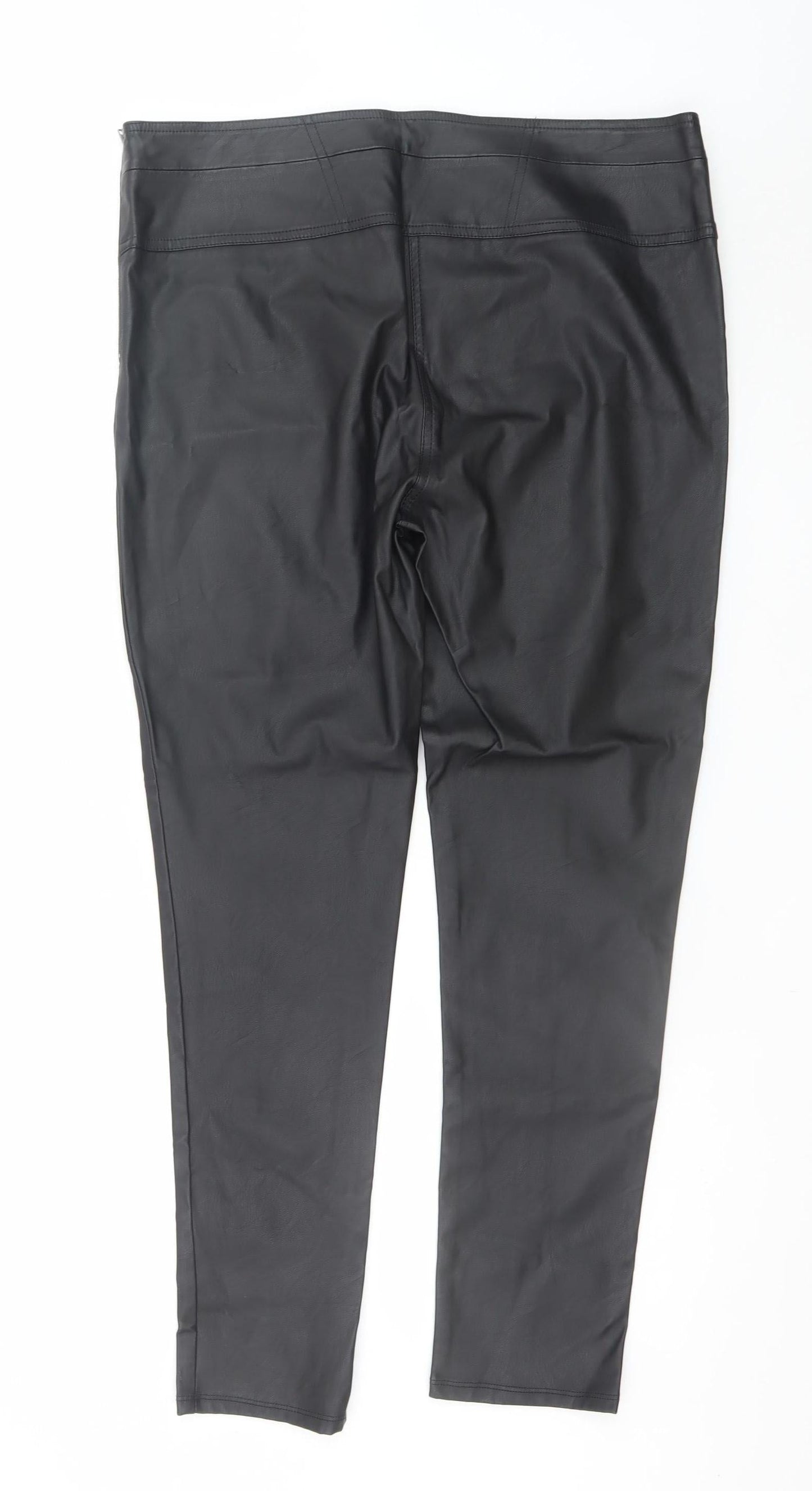Principles by Ben de Lisi Womens Black Faux Leather Leggings Size 16