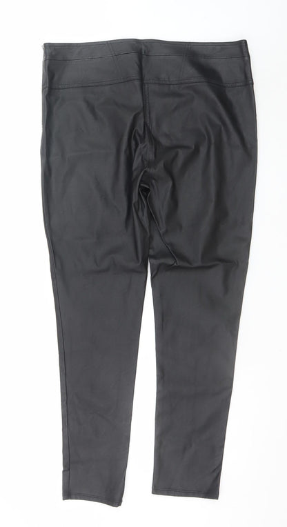 Principles by Ben de Lisi Womens Black Faux Leather Leggings Size 16
