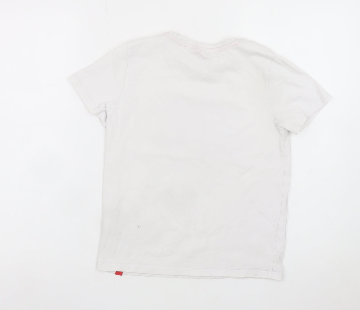Liverpool FC Boys White T-Shirt 9-10 Years Short Sleeve Crew Neck Cotton