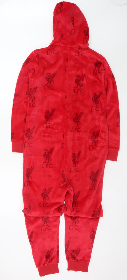 Liverpool FC Boys Red Hooded Fleece One Piece Pyjama 3-3.5 Years