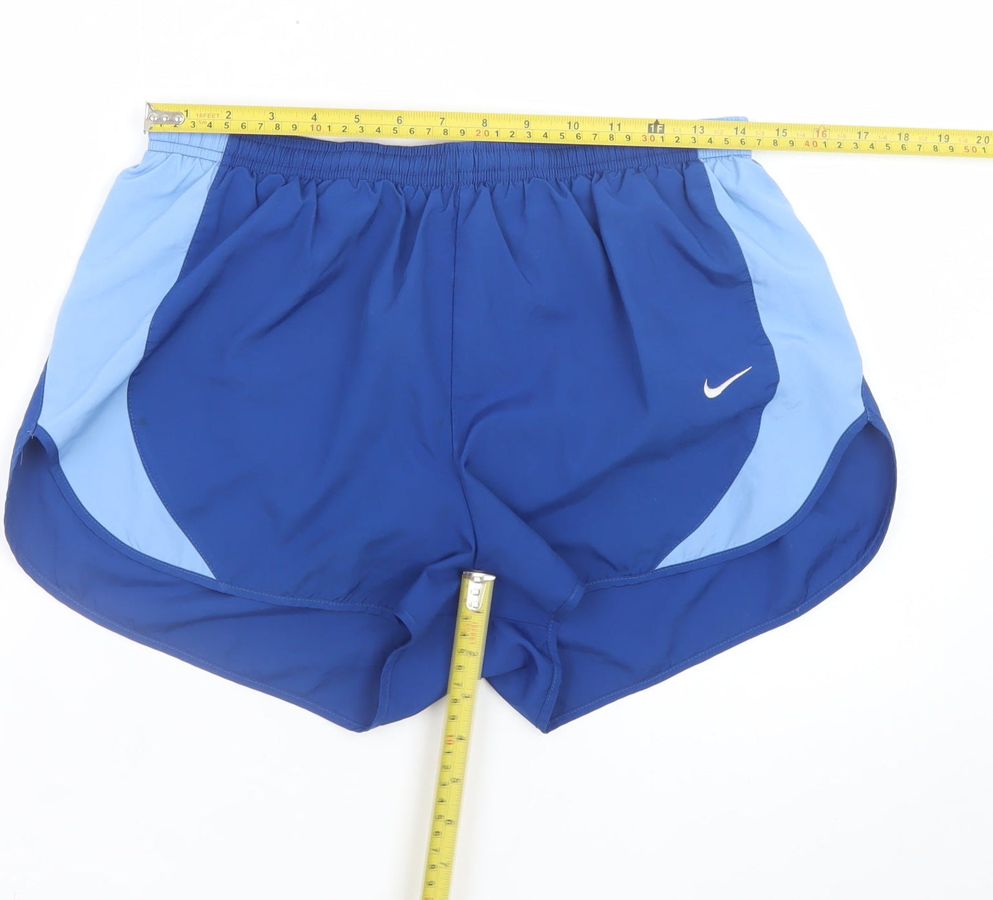 Nike Women's Blue Dri-FIT Running Shorts Size 12 Quick Dry