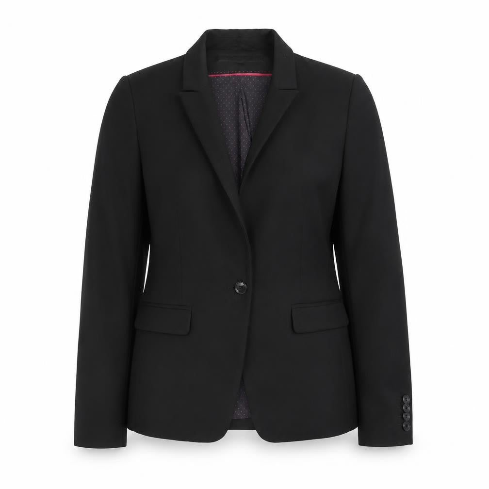 Next Women Black Tailored Single-Breasted Blazer Size 14