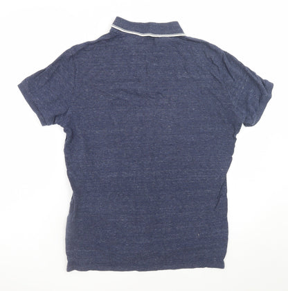 GAP Men's Blue Cotton Short Sleeve Polo Shirt Size S