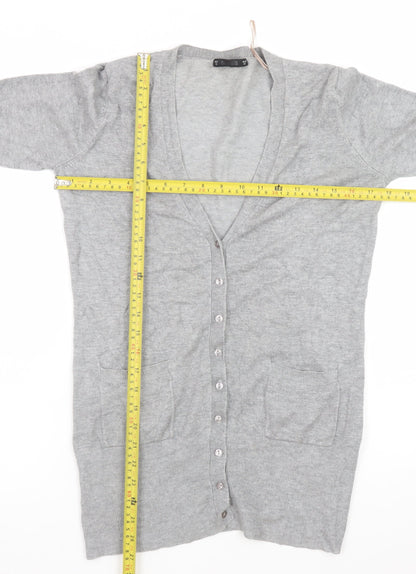 Dunnes Women’s Grey V-Neck Long Sleeve Cardigan Size 12