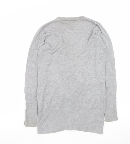 Dunnes Women’s Grey V-Neck Long Sleeve Cardigan Size 12