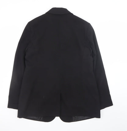 Dunnes Stores Women Black Regular Fit Two-Button Blazer Size 12