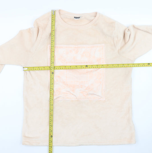 Beloved Women Beige Fleece Long Sleeve Pyjama Top L
