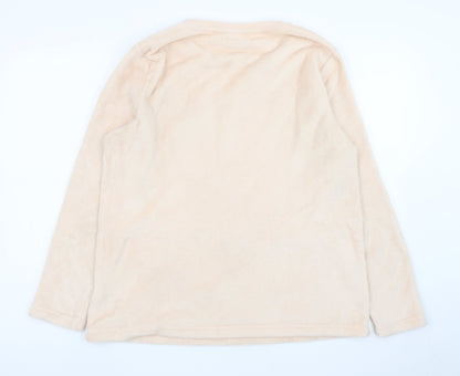 Beloved Women Beige Fleece Long Sleeve Pyjama Top L
